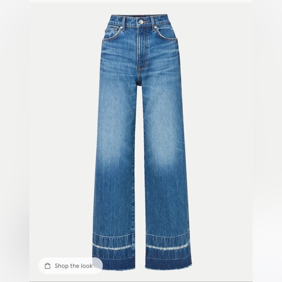 Veronica Beard Denim - Veronica Beard Taylor Cropped High Rise Wide Jeans